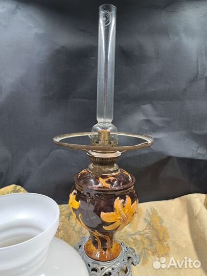 Лампа керосиновая майолика Германия