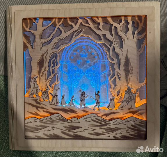 Ночник светильник деревянный Властелин колец