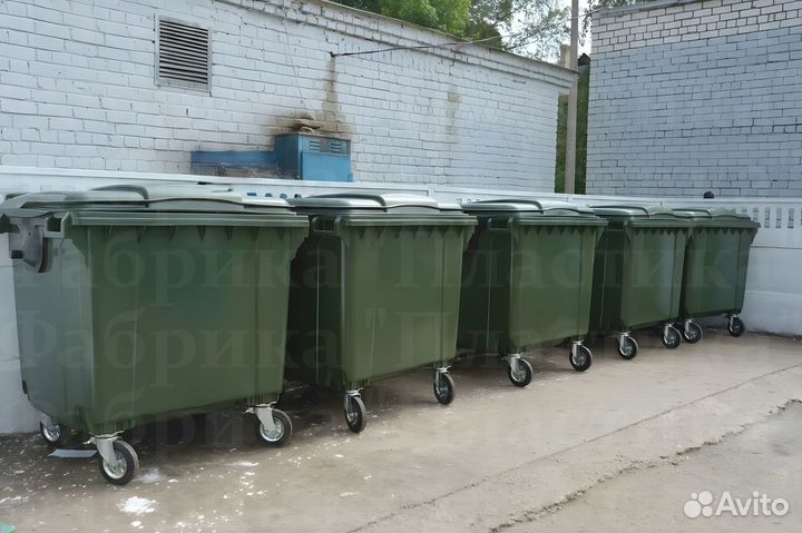 Мусорный евроконтейнер пластиковый 1100л S2252