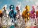 Большая картина маслом радуга лошадей Отражение эм