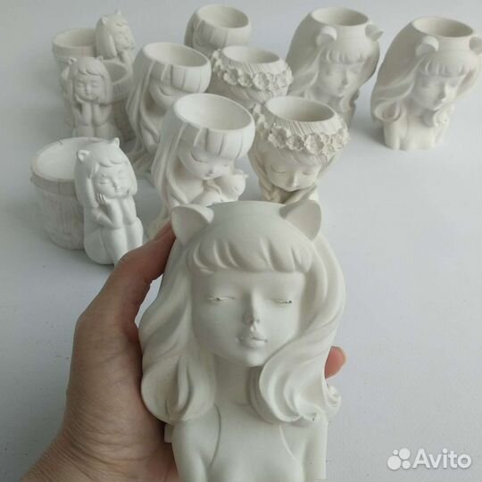 Кашпо для суккулентных. Девочки