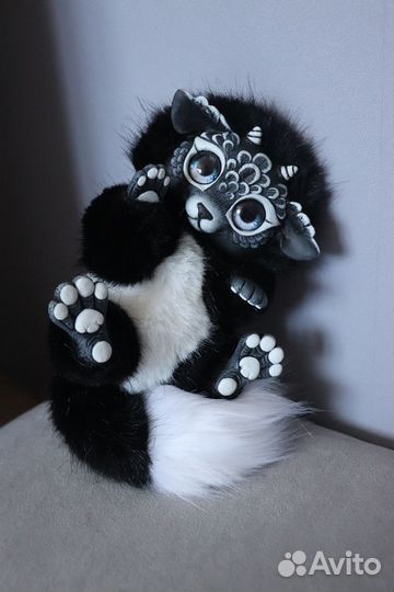 Игрушка ручной работы в смешанной технике