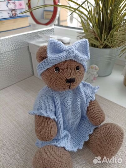 Мишутка Маша вязаная игрушка
