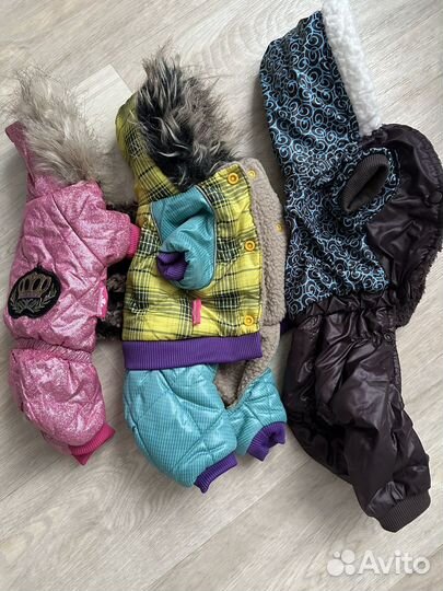 Зимние комбинезоны на собак маленьких пород