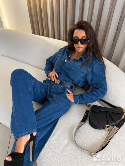 Джинсовый комбинезон