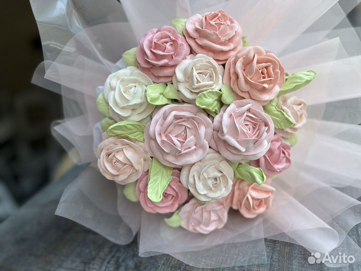 Съедобный букет,зефирные букеты,зефир на выпускной