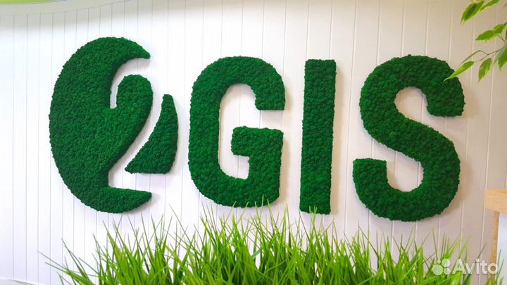 Логотипы из мха, декор и озеленение интерьера