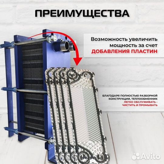 Теплообменник SN04-50 для гвс 164кВт, 2570 л/час