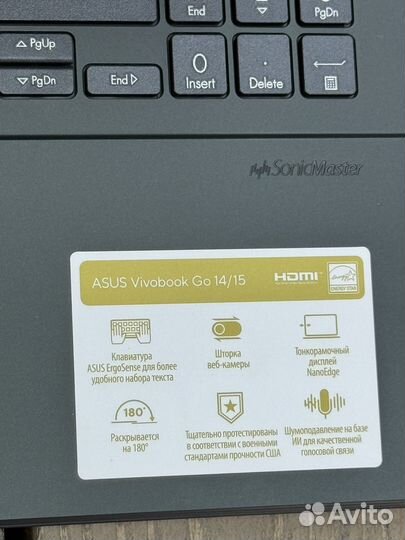 Новый ноутбук Asus Vivobook Go 15 N100/8gb/256