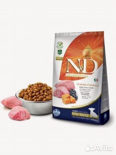 Корм 14 кг Farmina n&d беззерновой для щенков