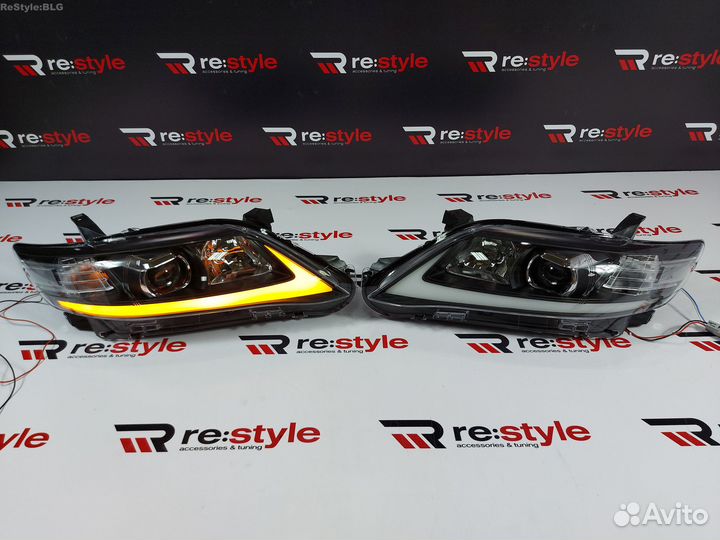 Фары Toyota Camry 40 Lexus Style Темные Vland