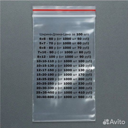 Пакеты для упаковки