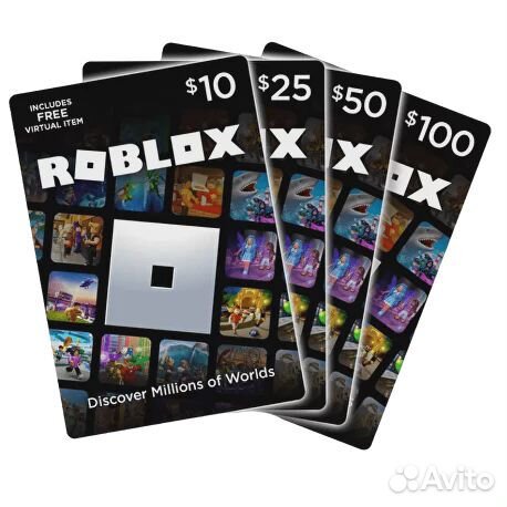 Подарочная карта Roblox Робуксы гифт карты