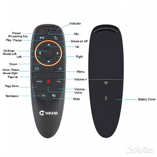 Пульт с голосовым управлением G10S Air mouse