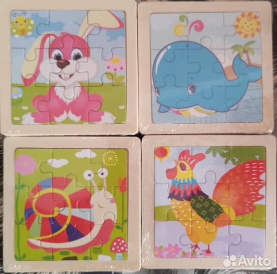 Детские деревянные пазлы