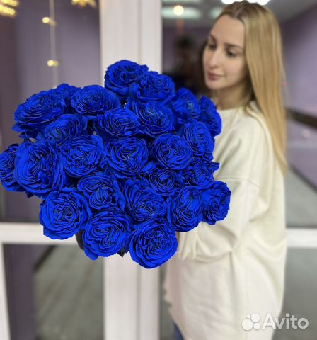 Синие розы, доставка цветов