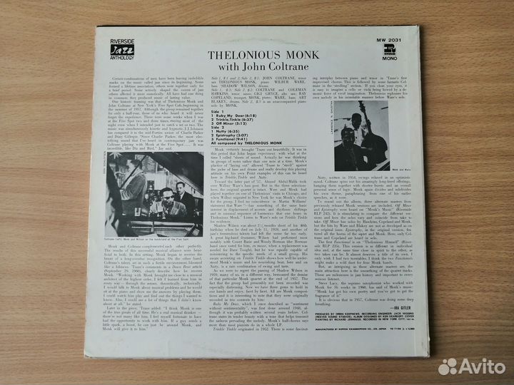 LP Thelonious Monk & John Coltrane (Japan) NM+