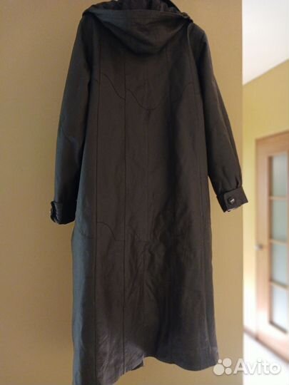 Кожаный плащ женский