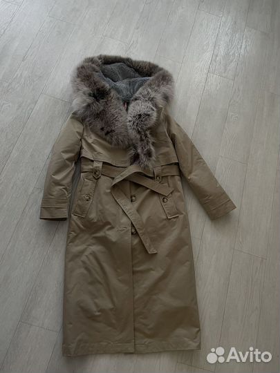 Парка с натуральным мехом