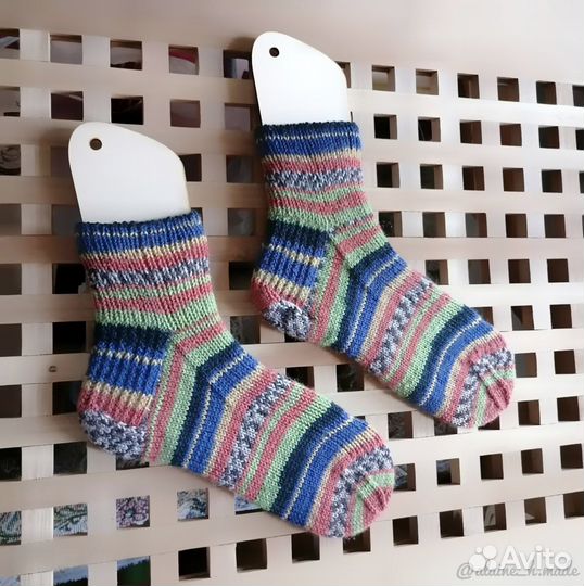 Вязаные носки ручной работы, шерстяные носки