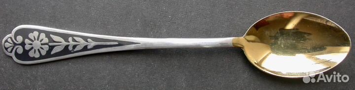 СССР. Серебряная чайная ложка 875 проба со звездой