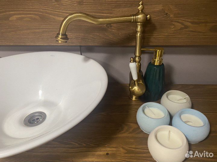 Свеча в гипсовом стакане с крышкой