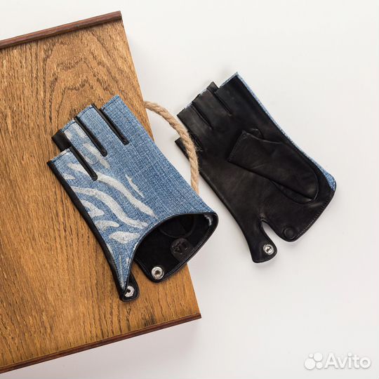 Перчатки Шопен с джинсой