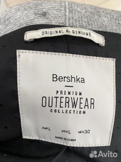 Пальто демисезонное bershka (eur L) + шарф