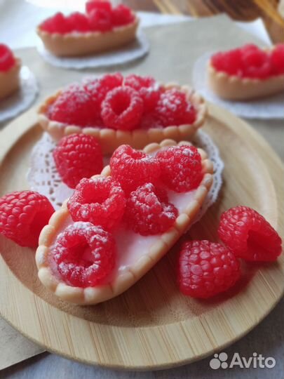 Мыло ручной работы Тарталетка с малиной