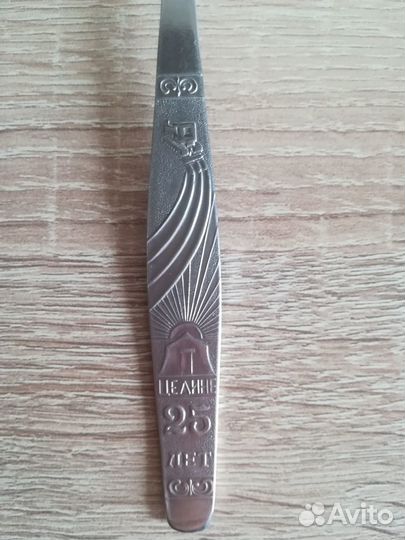 Коллекционная агитационная ложка 25 лет целине