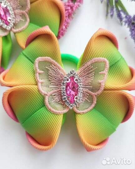 Бант, резинка, заколка, украшение для волос