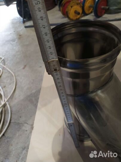 Тройник дымохода 45нерж, 150мм. 1мм