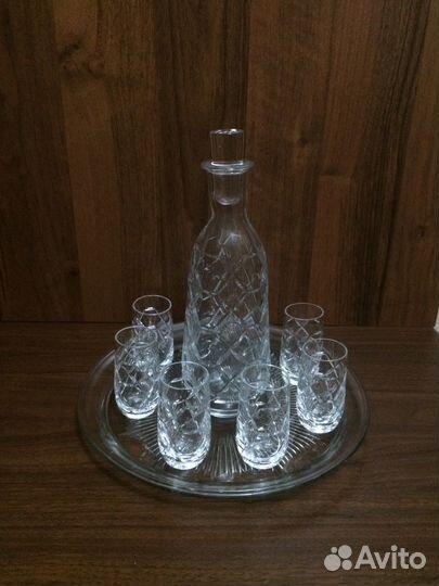 Графин хрустальный и 6 стопок СССР