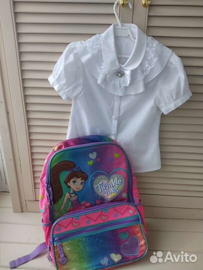 Блузка школьная для девочки 128