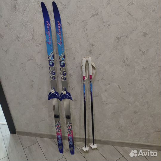 Лыжи детские 130 с ботинками 32