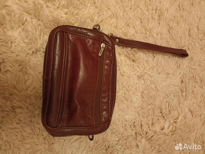 Барсетка кожаная мужская через плечо