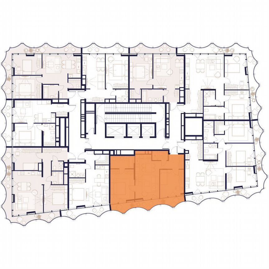 2-к. квартира, 66,4 м², 16/24 эт.