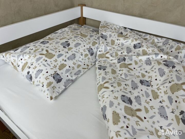 Простыня на резинке 160 80 белая