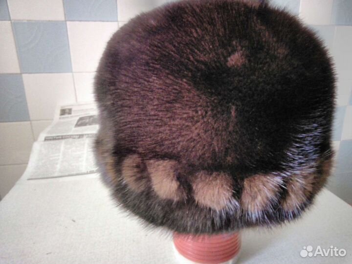 Шапка норковая, женская, 58-59 размер