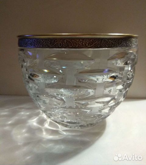 Ваза. Хрусталь. Мельхиор