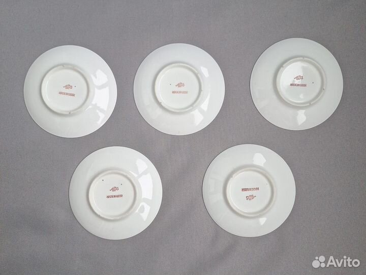 Блюдце кофейное лфз голубые вазочки СССР