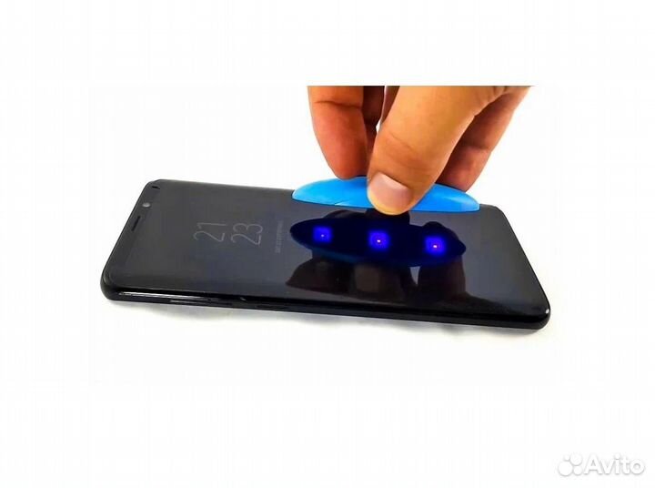 Защитное стекло Honor 70 с уф клеем и лампой