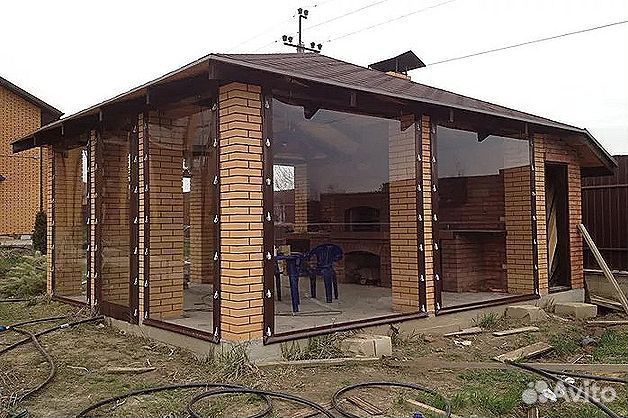 Мягкие окна для веранды террасы, беседки, под ключ