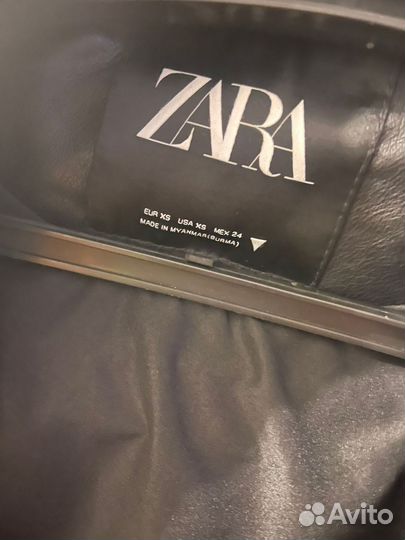 Кожаная куртка Zara и шуба