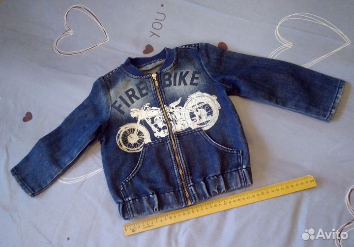 Джинсовая куртка для мальчика, на 2 года