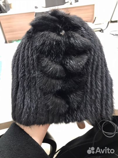 Шапка из меха норки женская