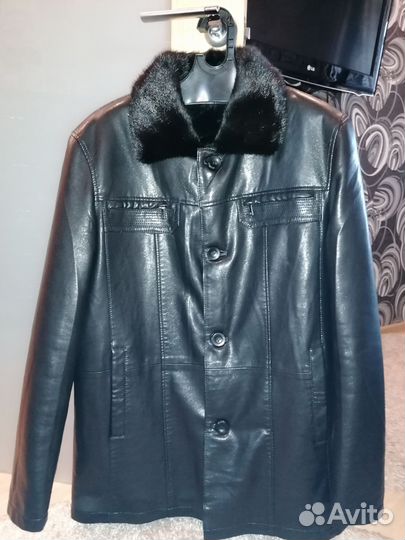 Кожаная куртка мужская новая