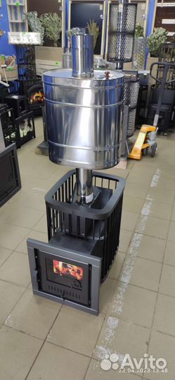 Печь для бани Варвара каменка мини пс + Бак 55 л