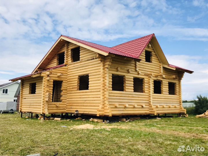 Оцилиндрованное бревно под проект с чашами