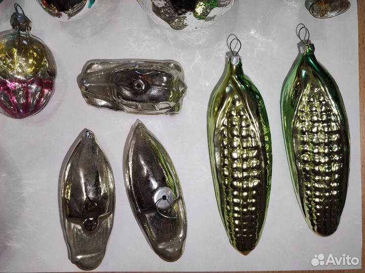 Елочные игрушки стеклянные СССР